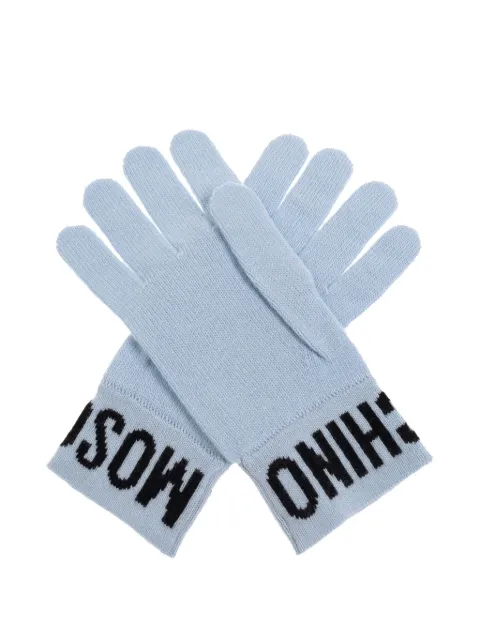Moschino logo-detail gloves