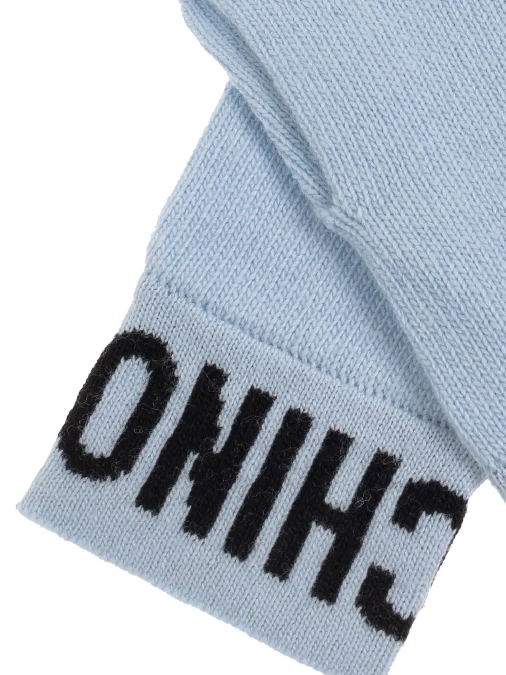 Moschino logo-detail gloves Blauw