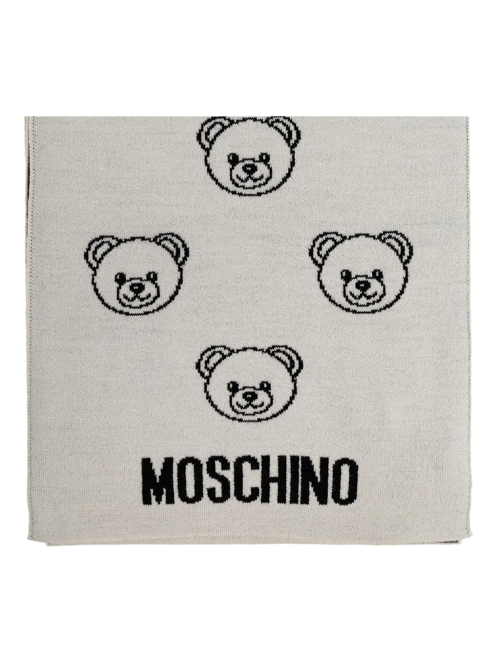 Moschino Teddy-print scarf Grijs
