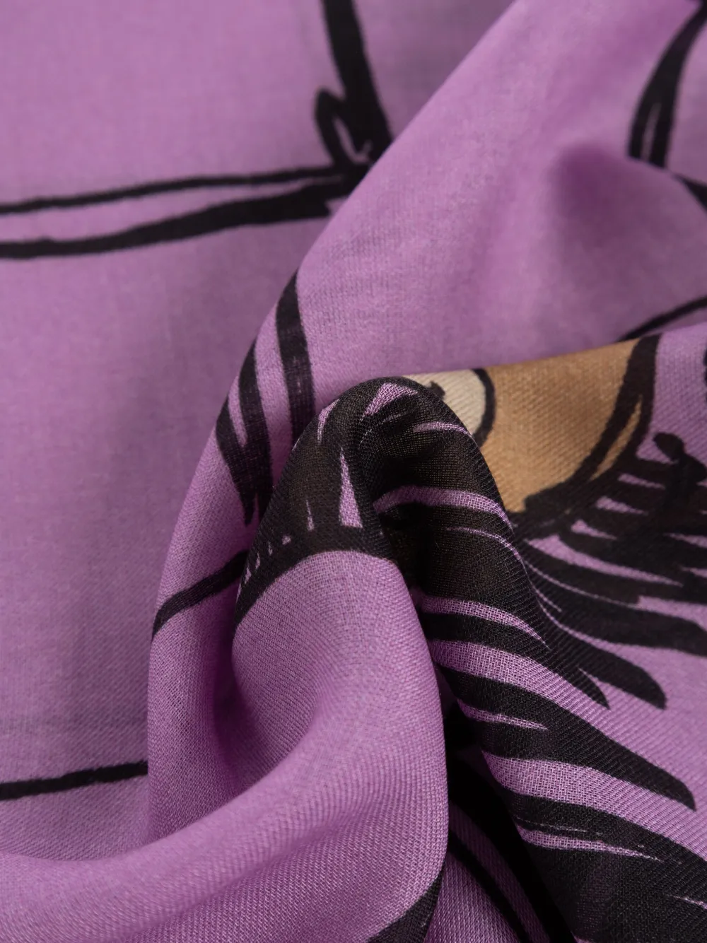 Moschino Sjaal met teddybeerprint Paars