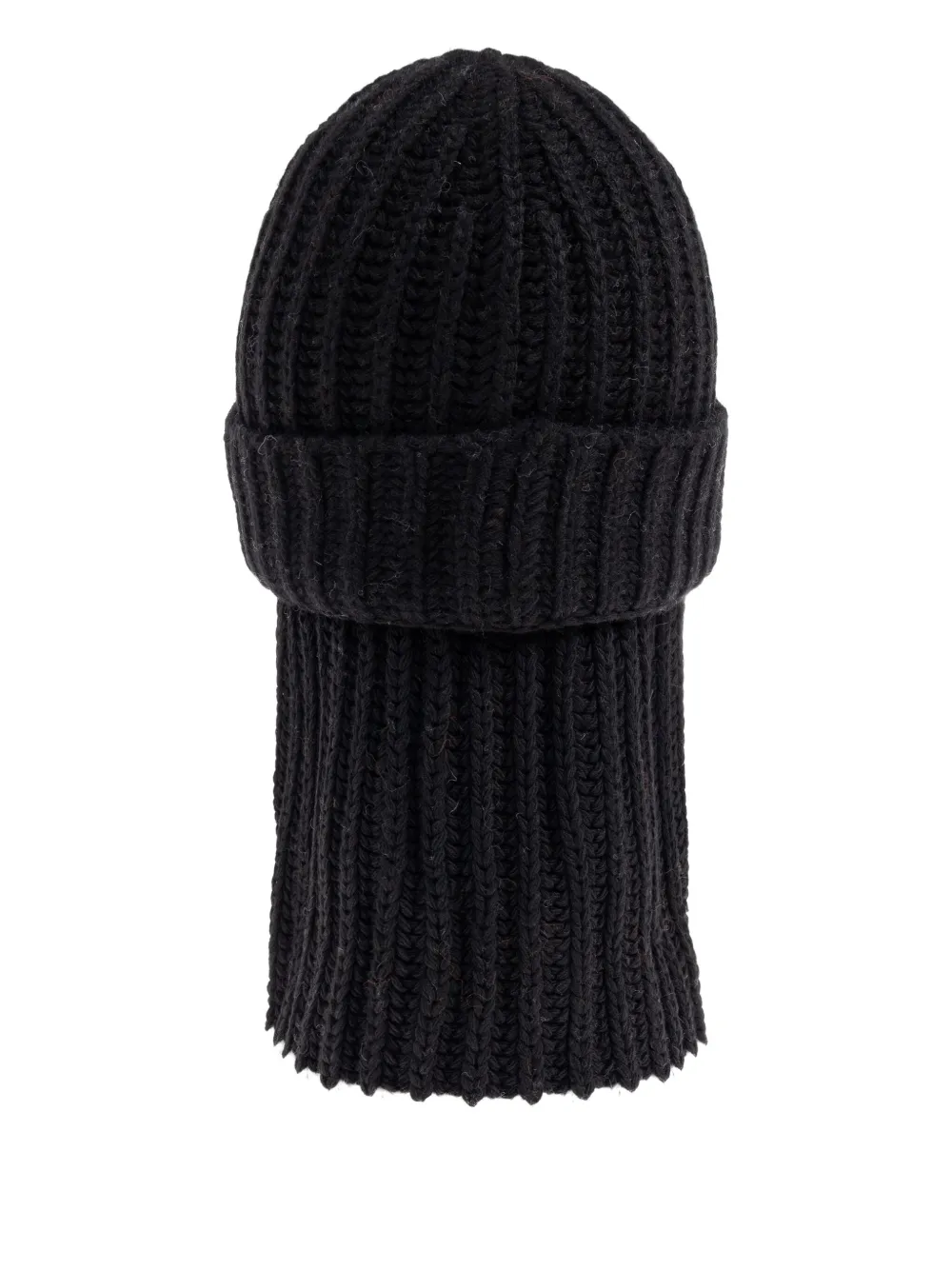 Moschino ribbed-knit wool balaclava Zwart
