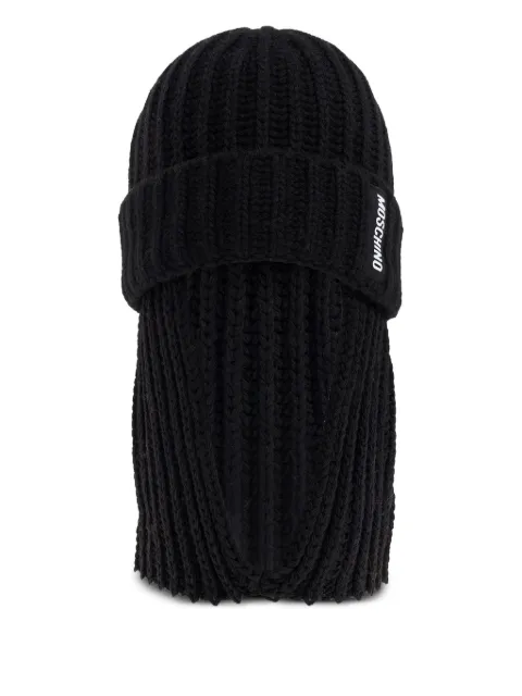 Moschino ribbed-knit wool balaclava 