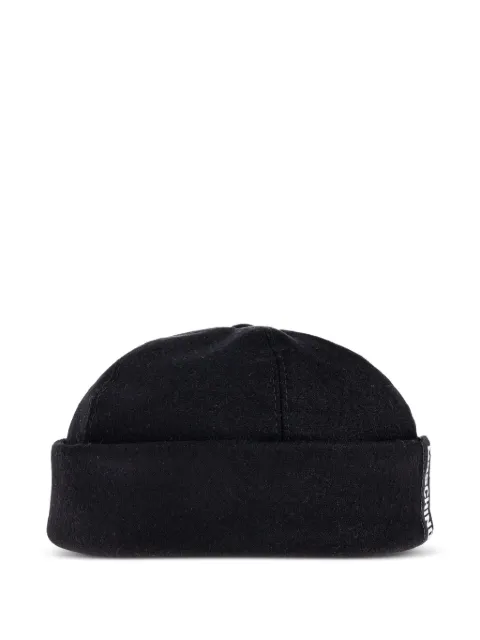 Moschino logo-band wool hat