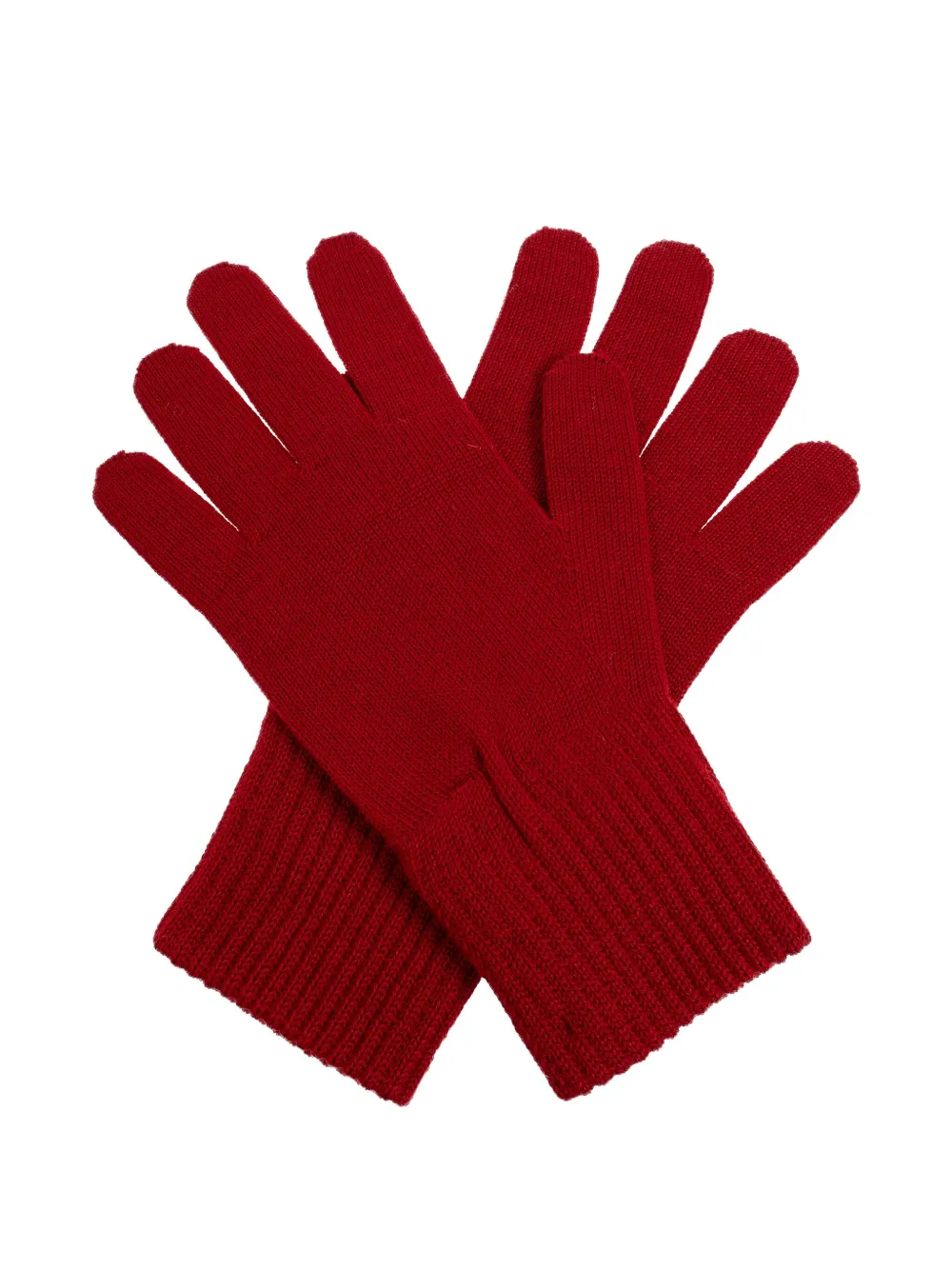 Moschino Handschoenen van wolblend met geborduurd logo Rood