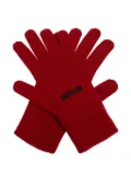 Moschino logo-embroidered wool-blend gloves
