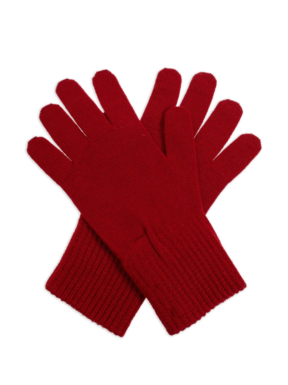 Moschino Handschoenen van wolblend met geborduurd logo - Rood