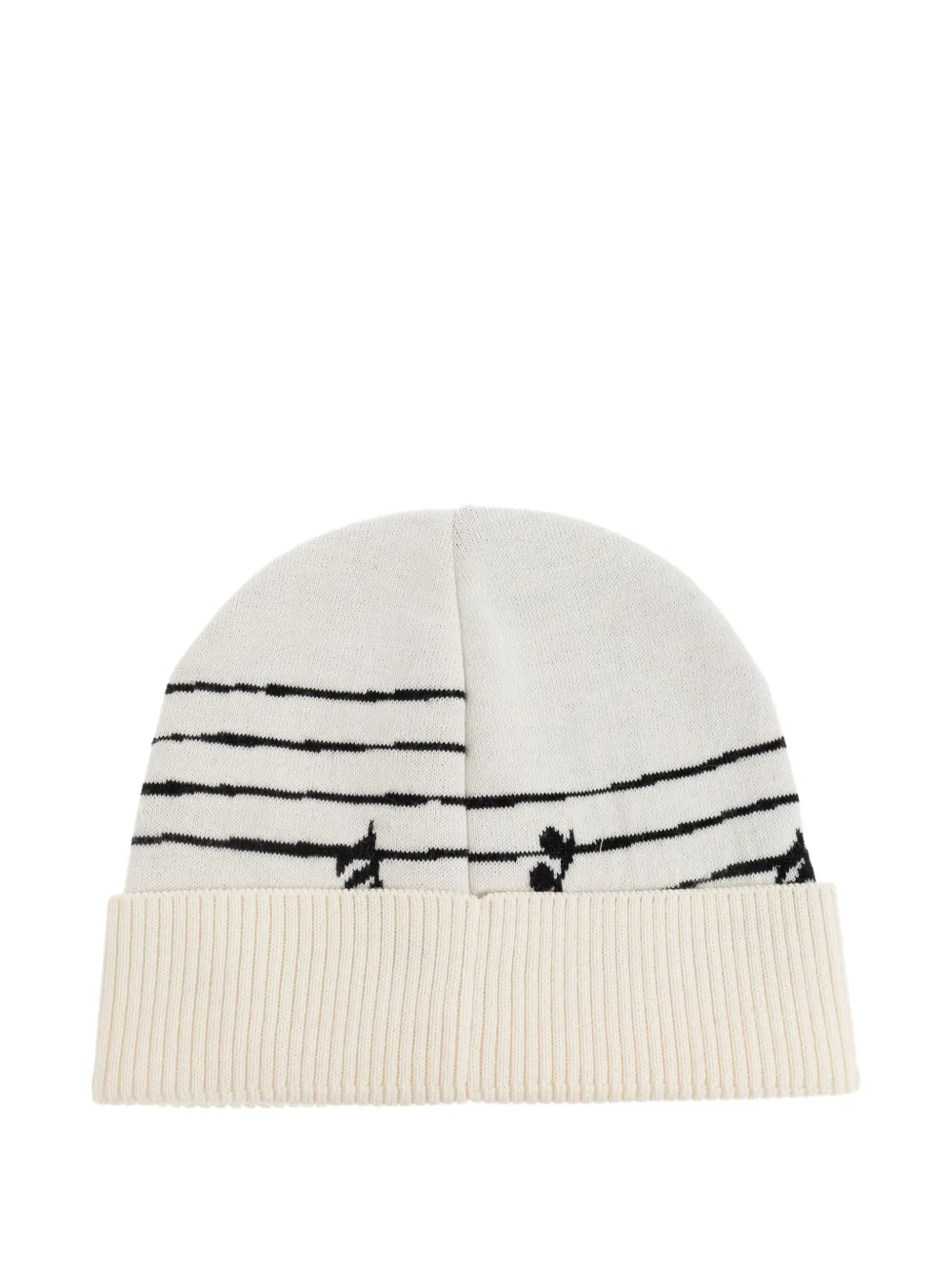 Moschino teddy-bear musical-note beanie Wit