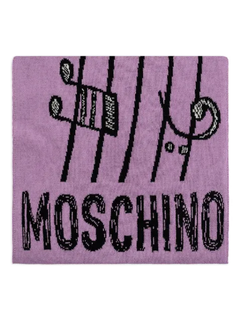 Moschino teddy bear-intarsia scarf