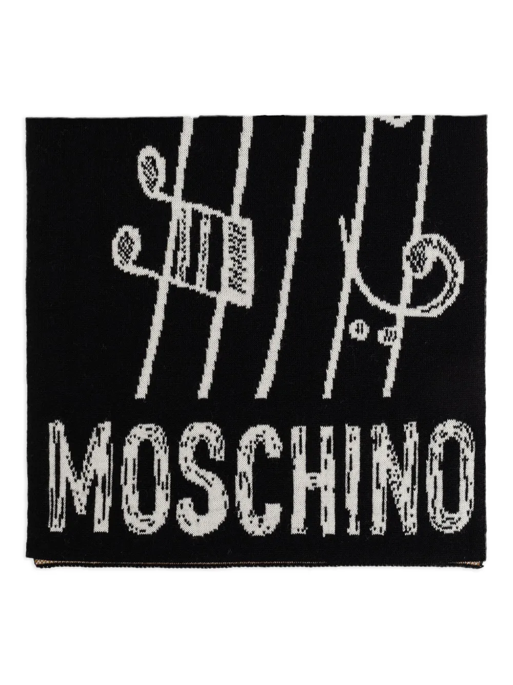 Moschino Sjaal met print Zwart