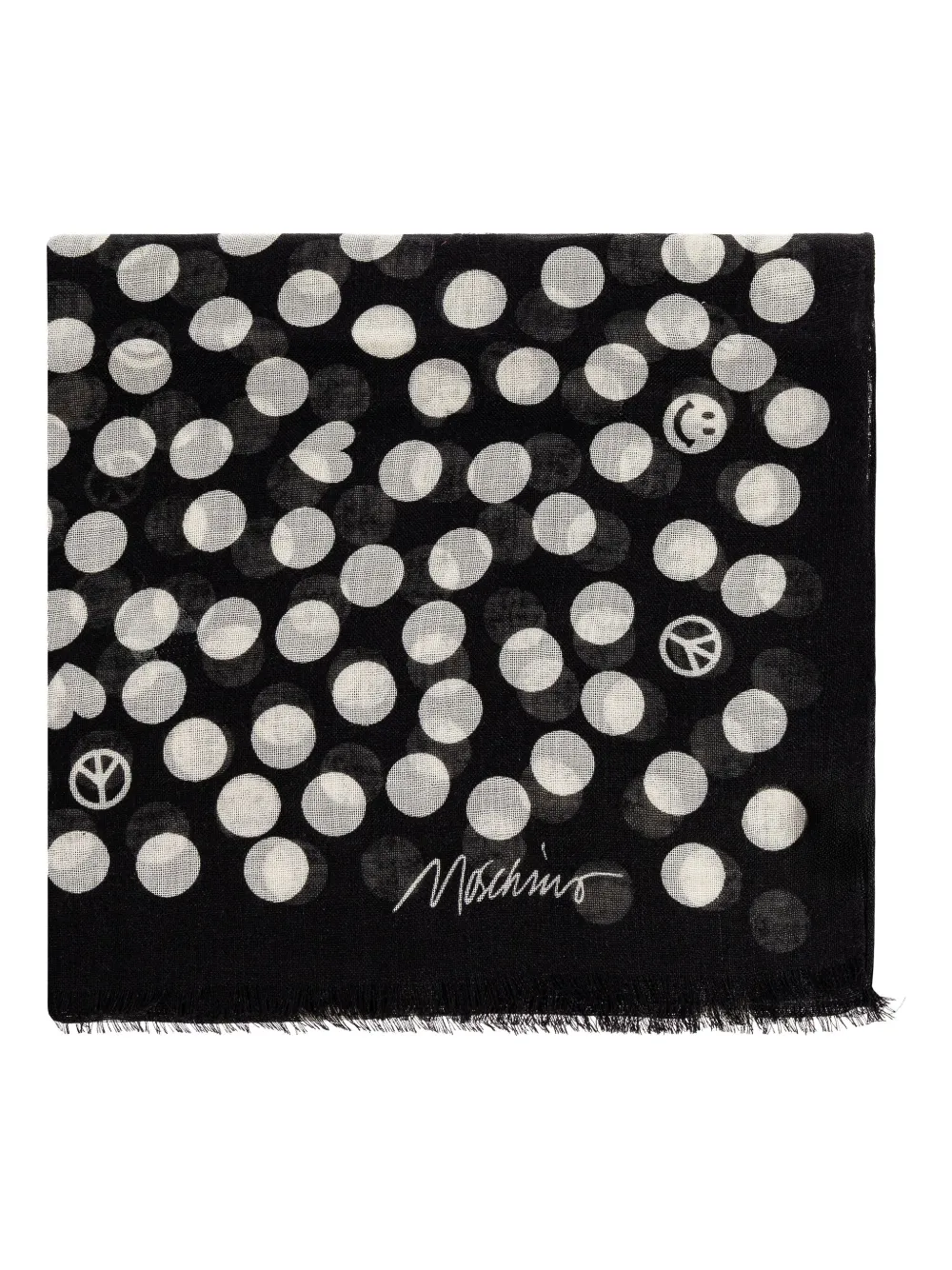 Moschino polka-dot pattern scarf Zwart