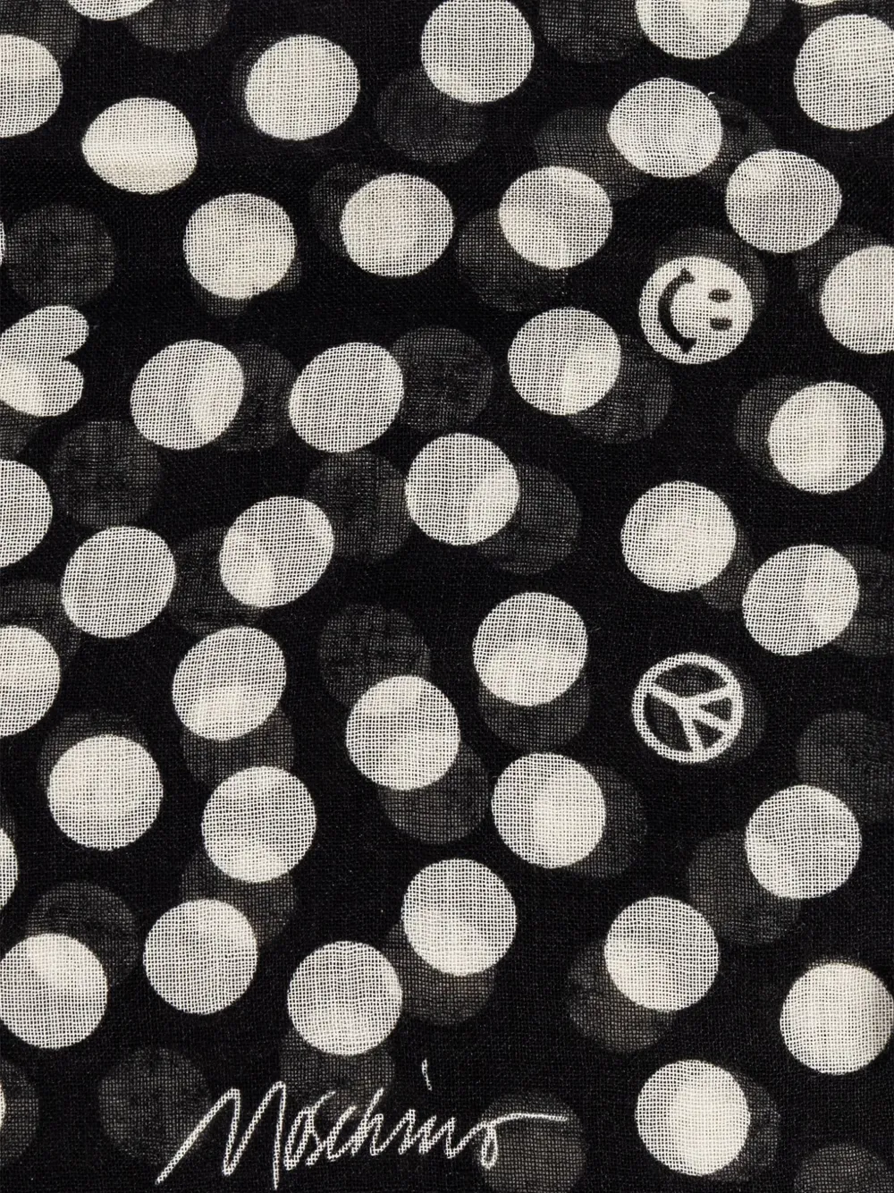 Moschino polka-dot pattern scarf Zwart