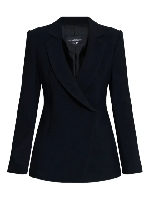Emporio Armani textured wrap blazer