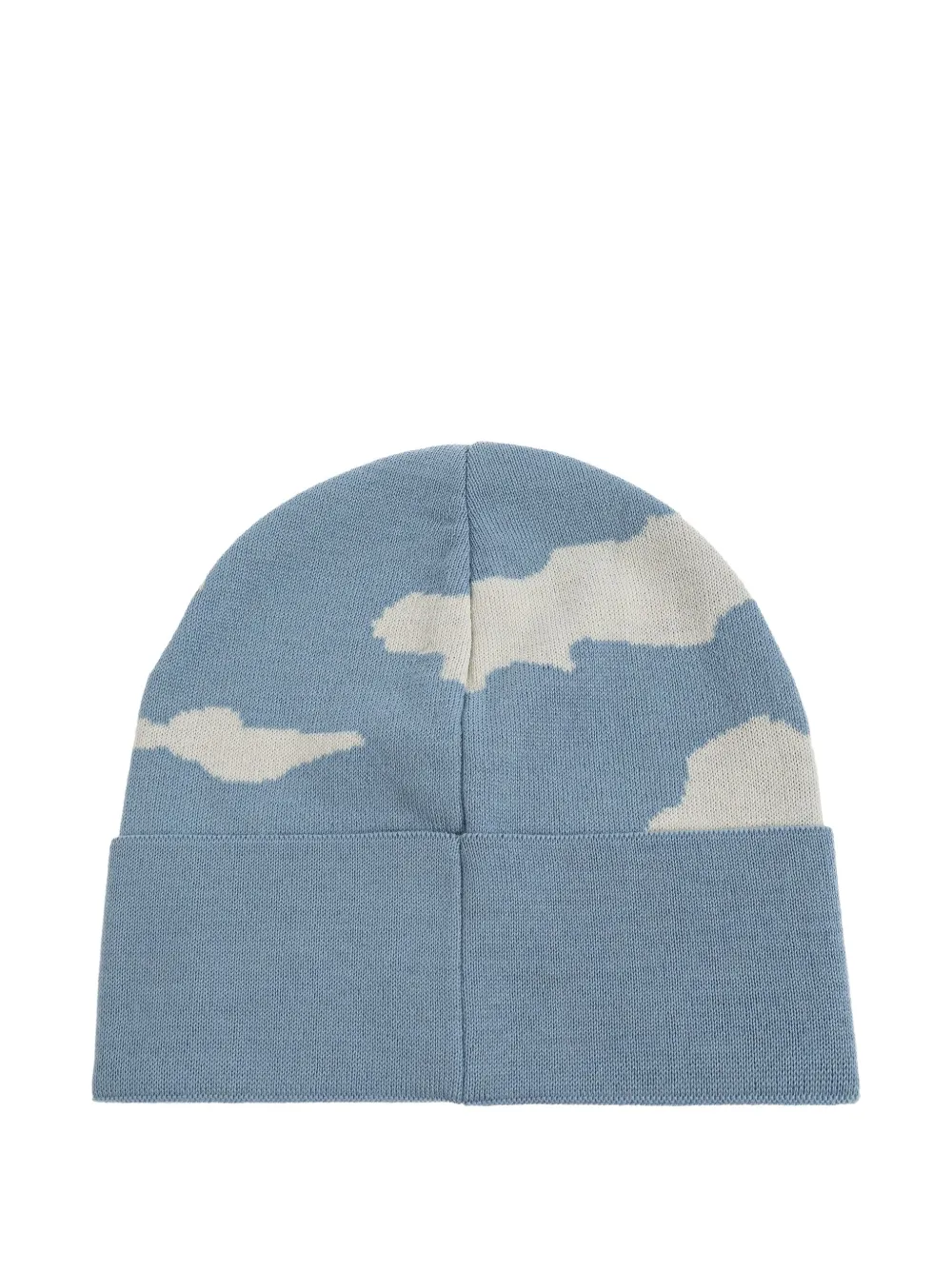 Moschino cloud-print wool beanie Blauw