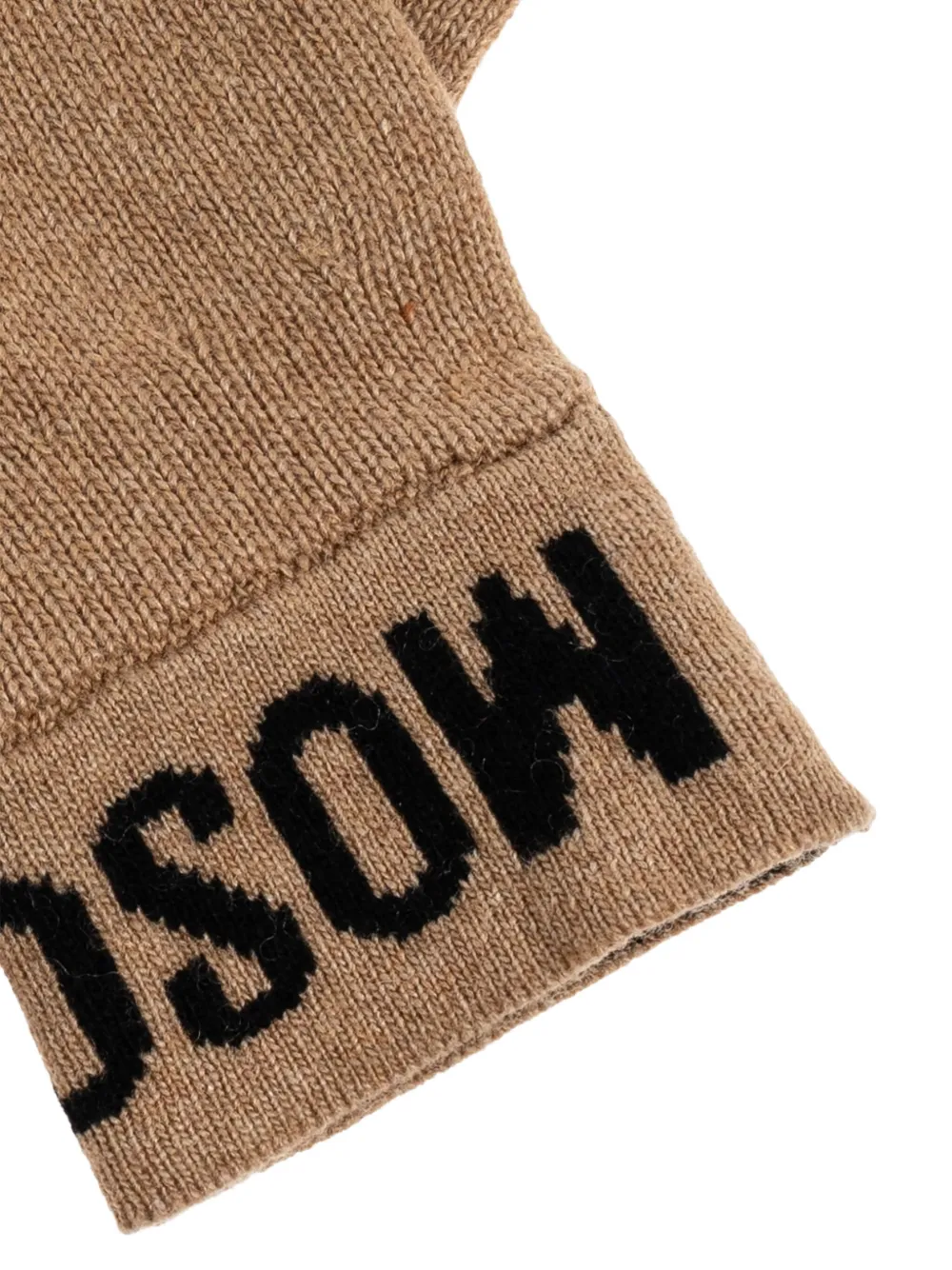 Moschino logo-detail gloves Beige