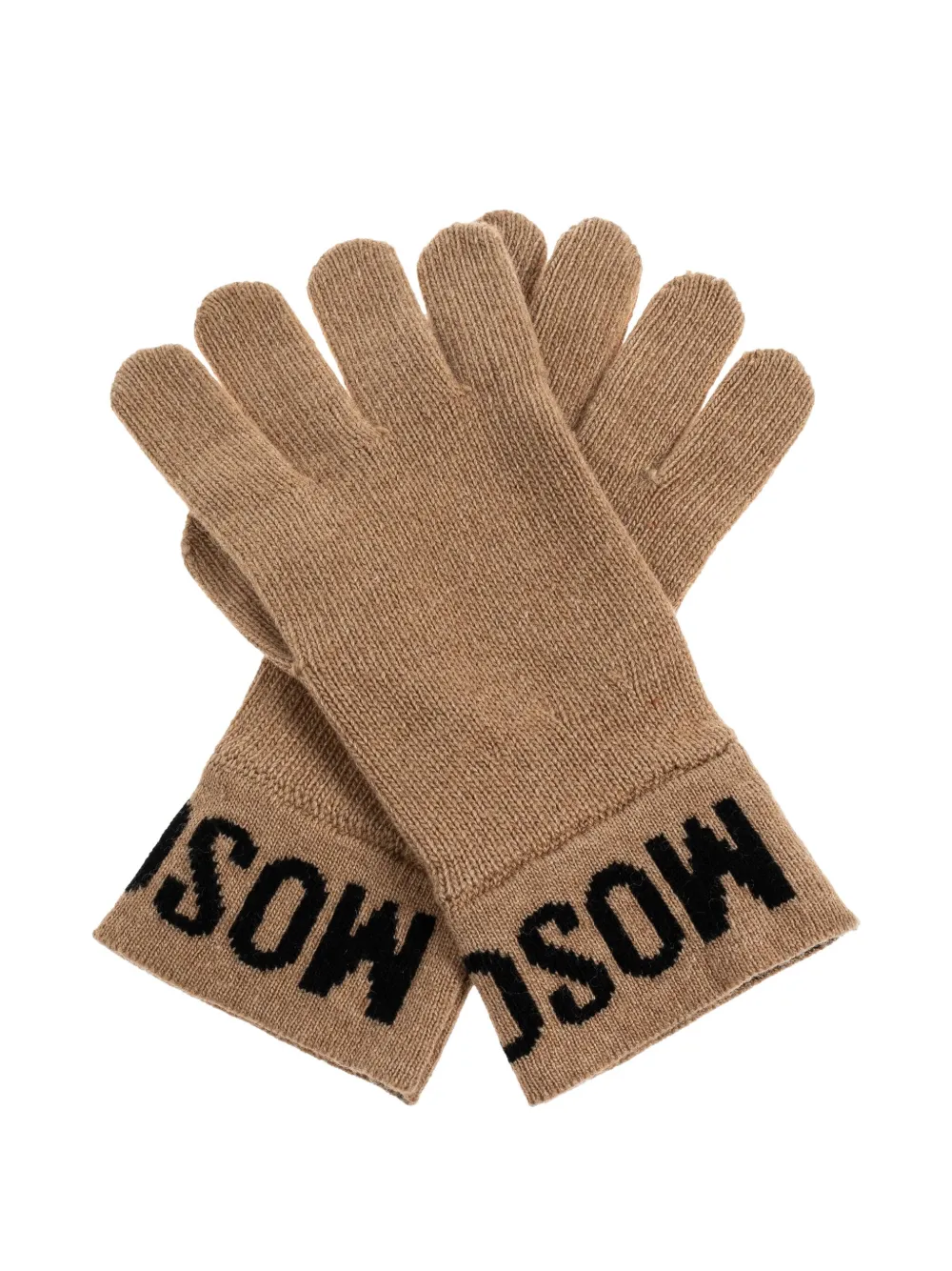 Moschino logo-detail gloves Beige
