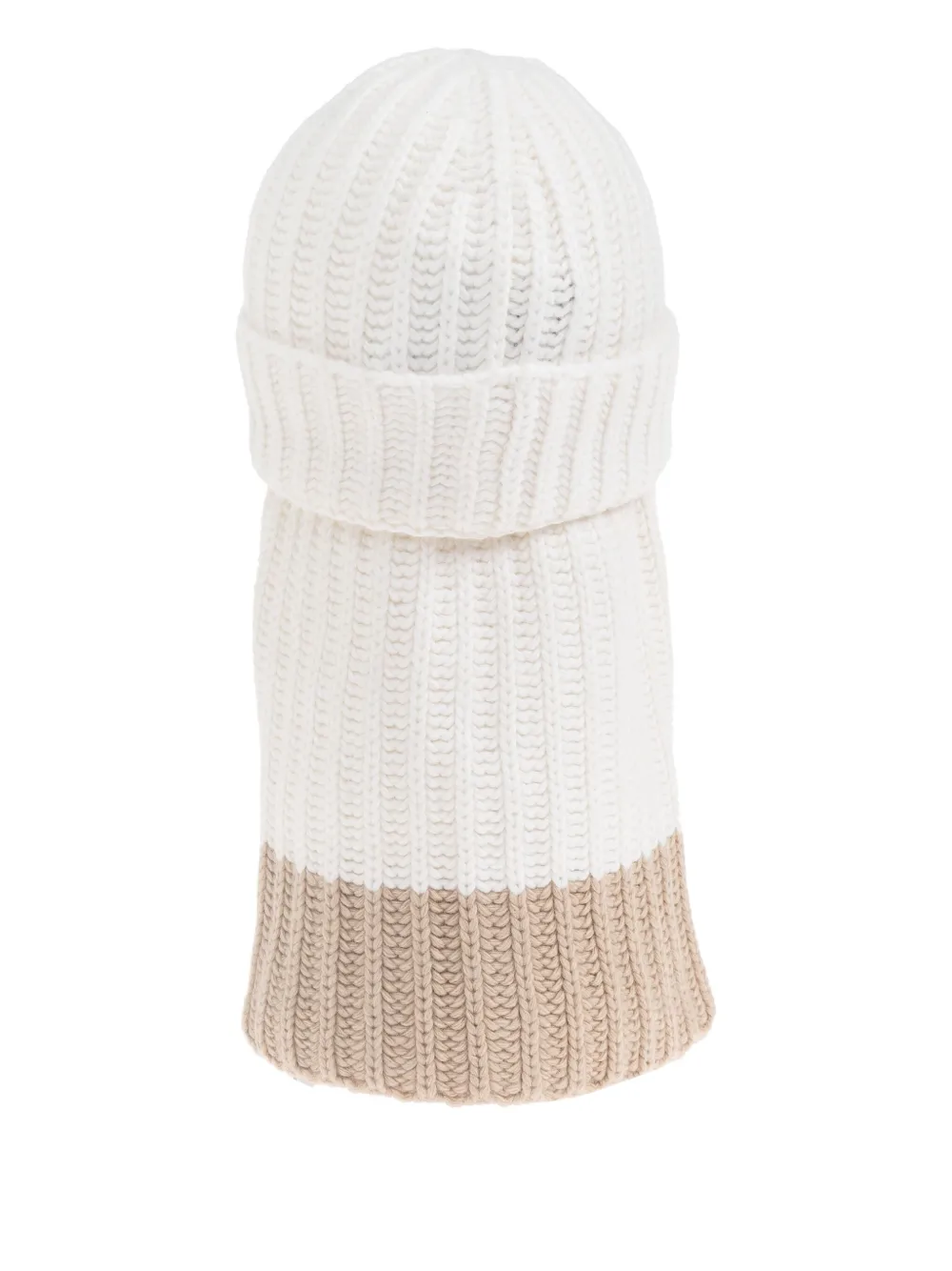 Moschino Ribgebreide bivakmuts Wit