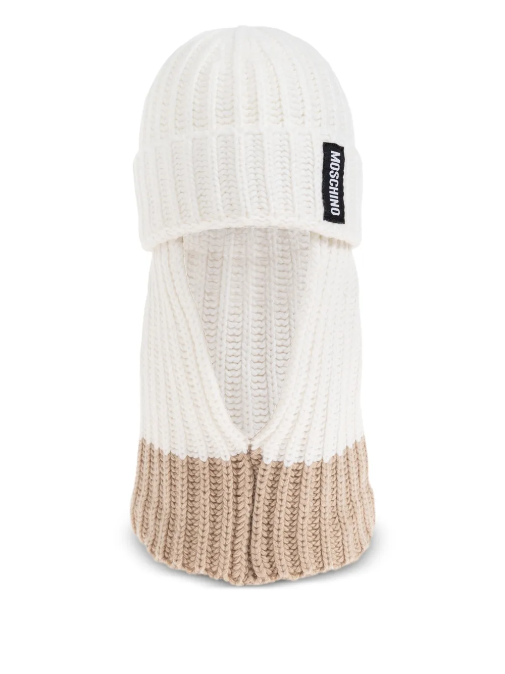 ribbed-knit balaclava