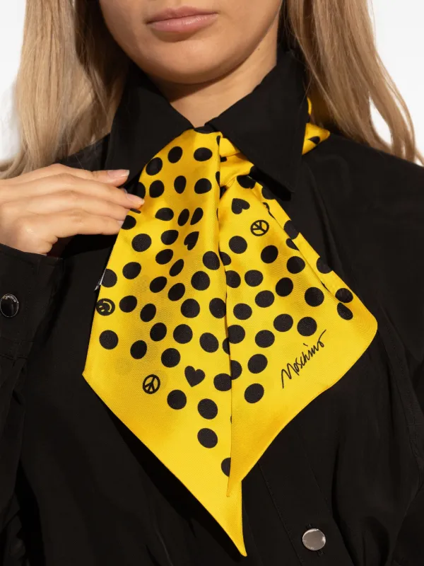 【MOSCHINO】ポルカドット スカーフ Moschino ポルカドット スカーフ | イエロー | FARFETCH JP