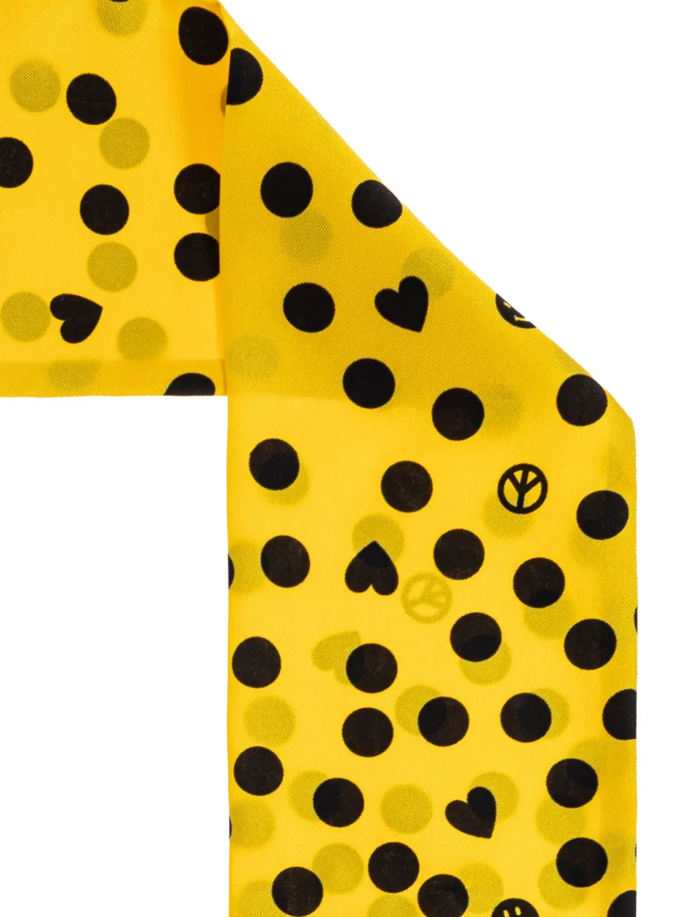 Moschino polka dot-print scarf Geel