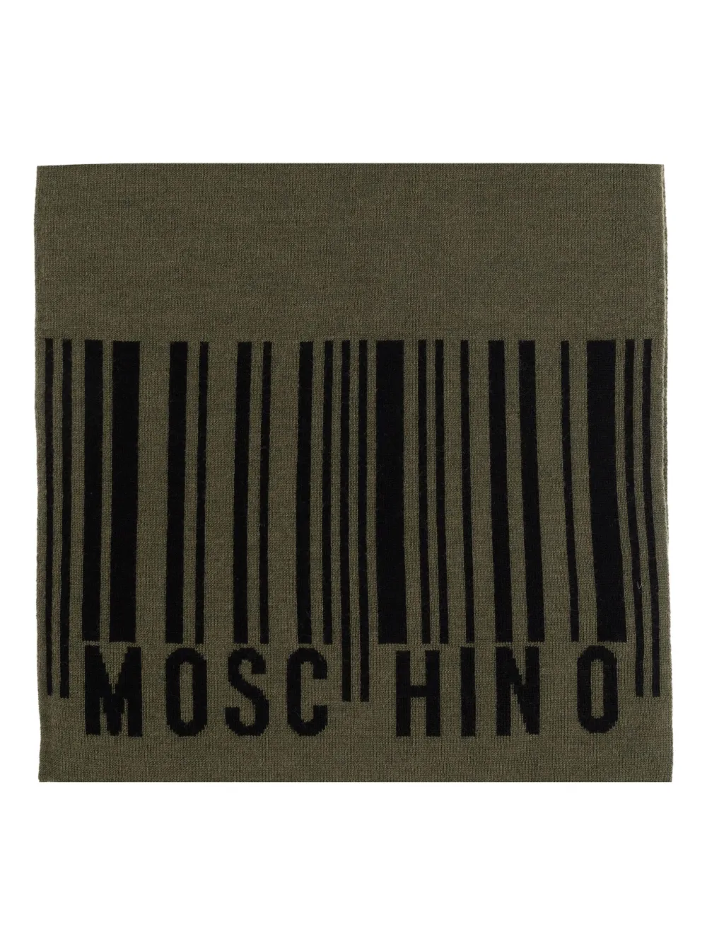 Moschino barcode wool scarf Groen