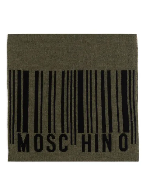 Moschino barcode wool scarf