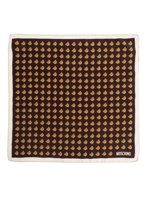 Moschino teddy-bear print pocket square