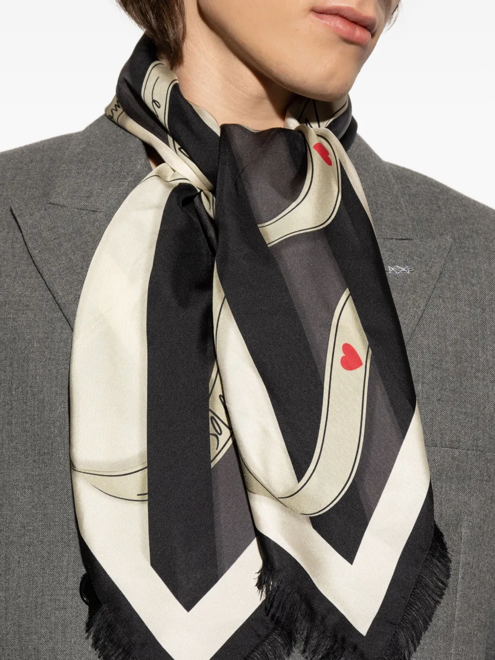 Moschino Zijden sjaal Zwart