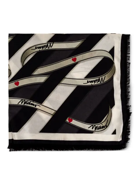 Moschino striped silk scarf