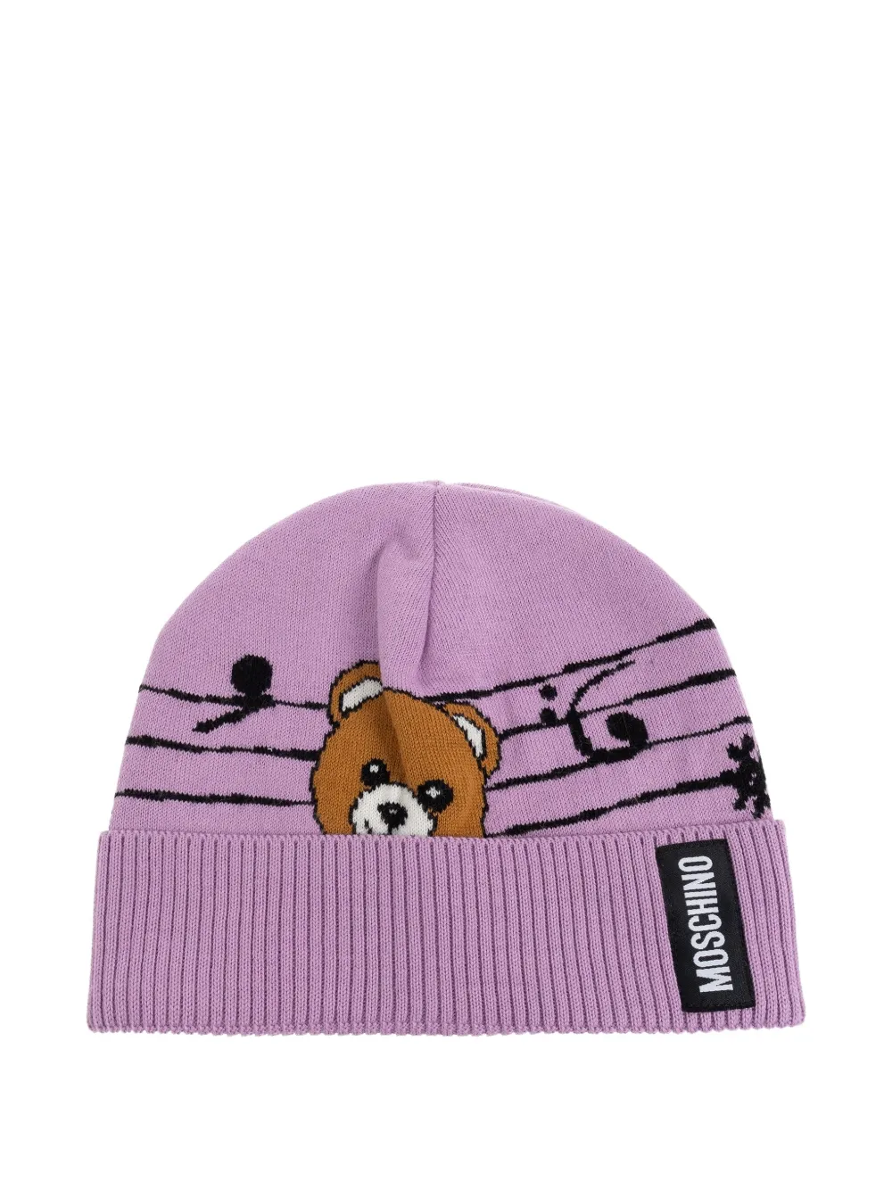 Moschino teddy-bear beanie Paars