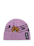 Moschino teddy-bear beanie - Purple