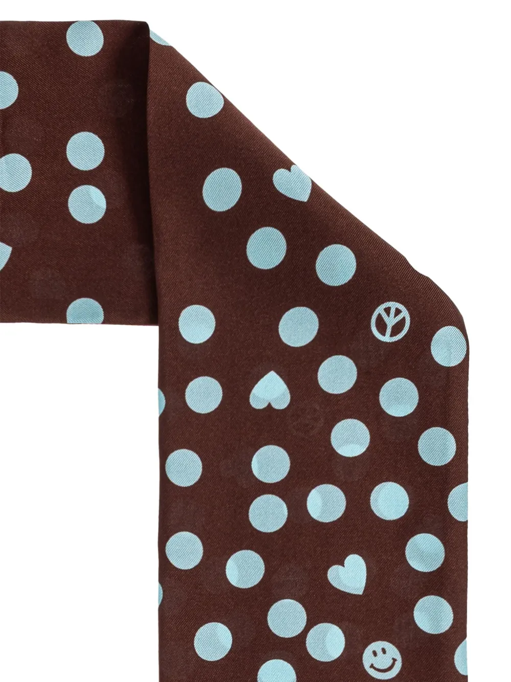 Moschino polka-dot silk scarf Bruin