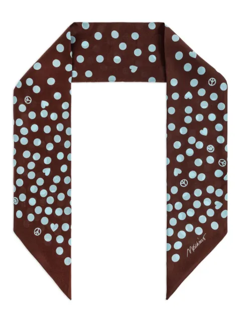 Moschino polka-dot silk scarf