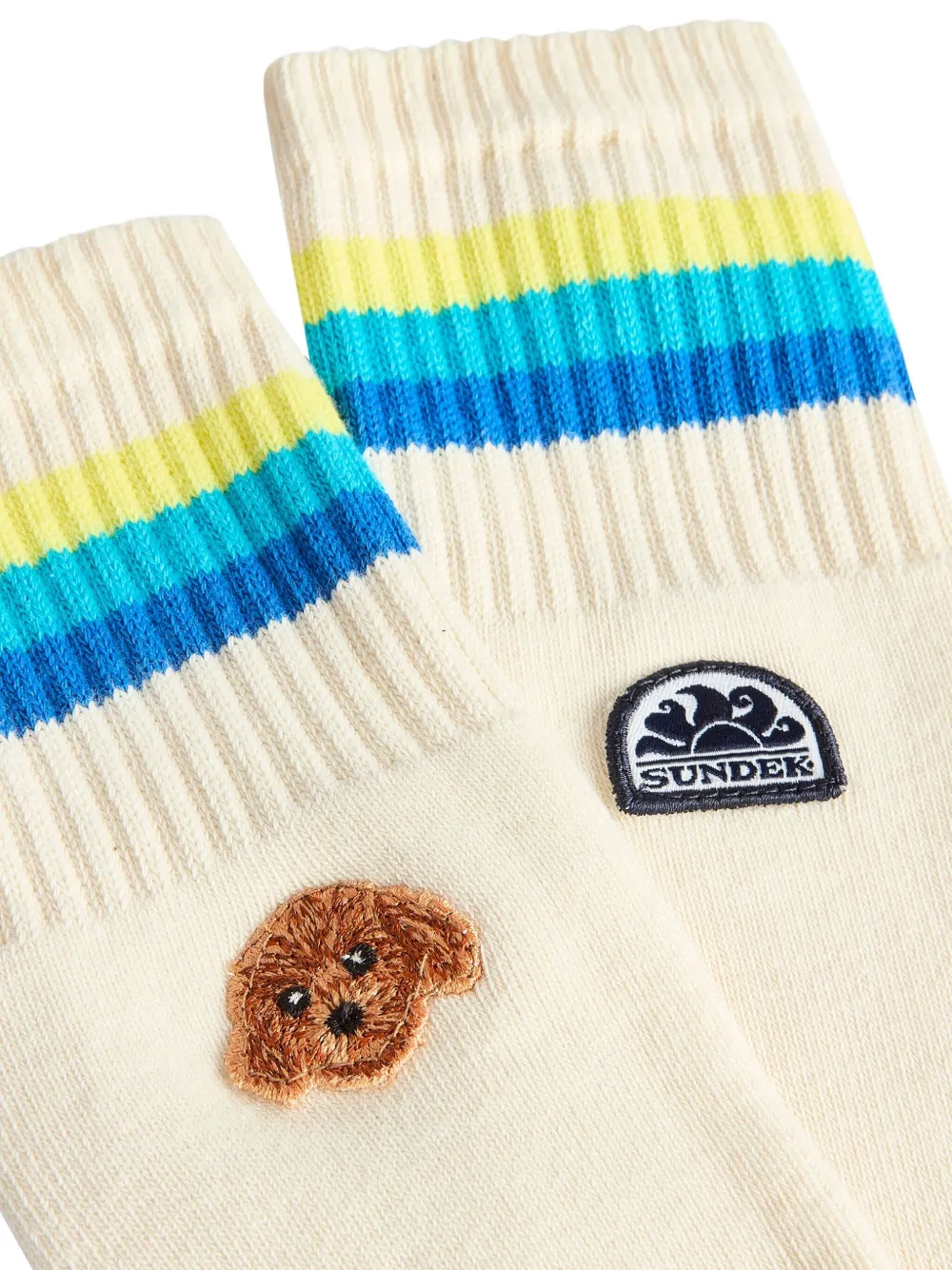 Sundek x Pelo Foundation gestreifte Socken mit Hundestickerei | Image 2