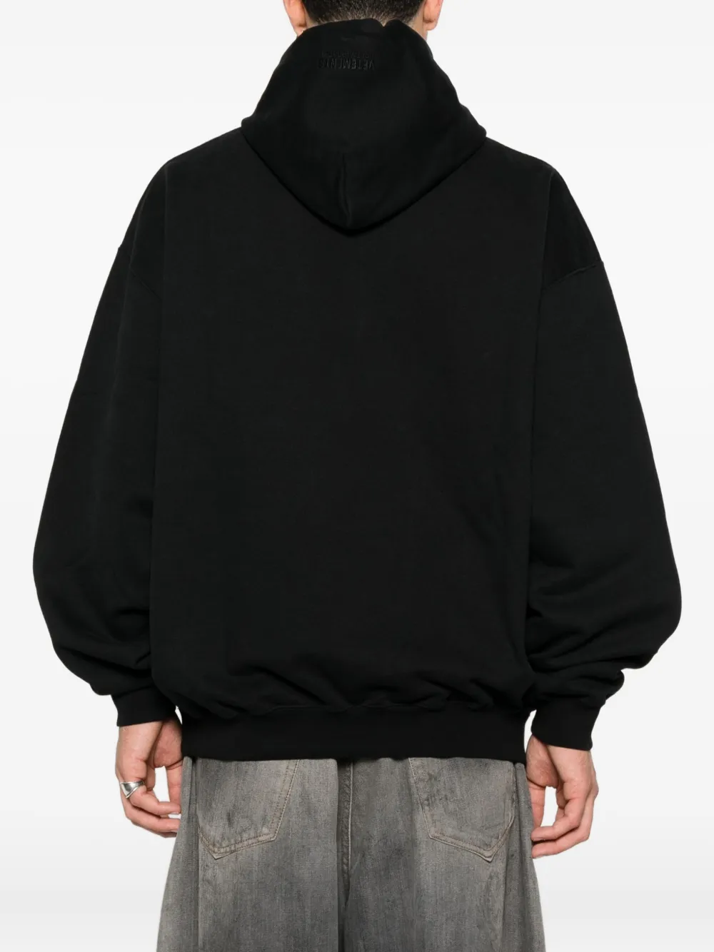 VETEMENTS Hoodie met geborduurd logo Zwart