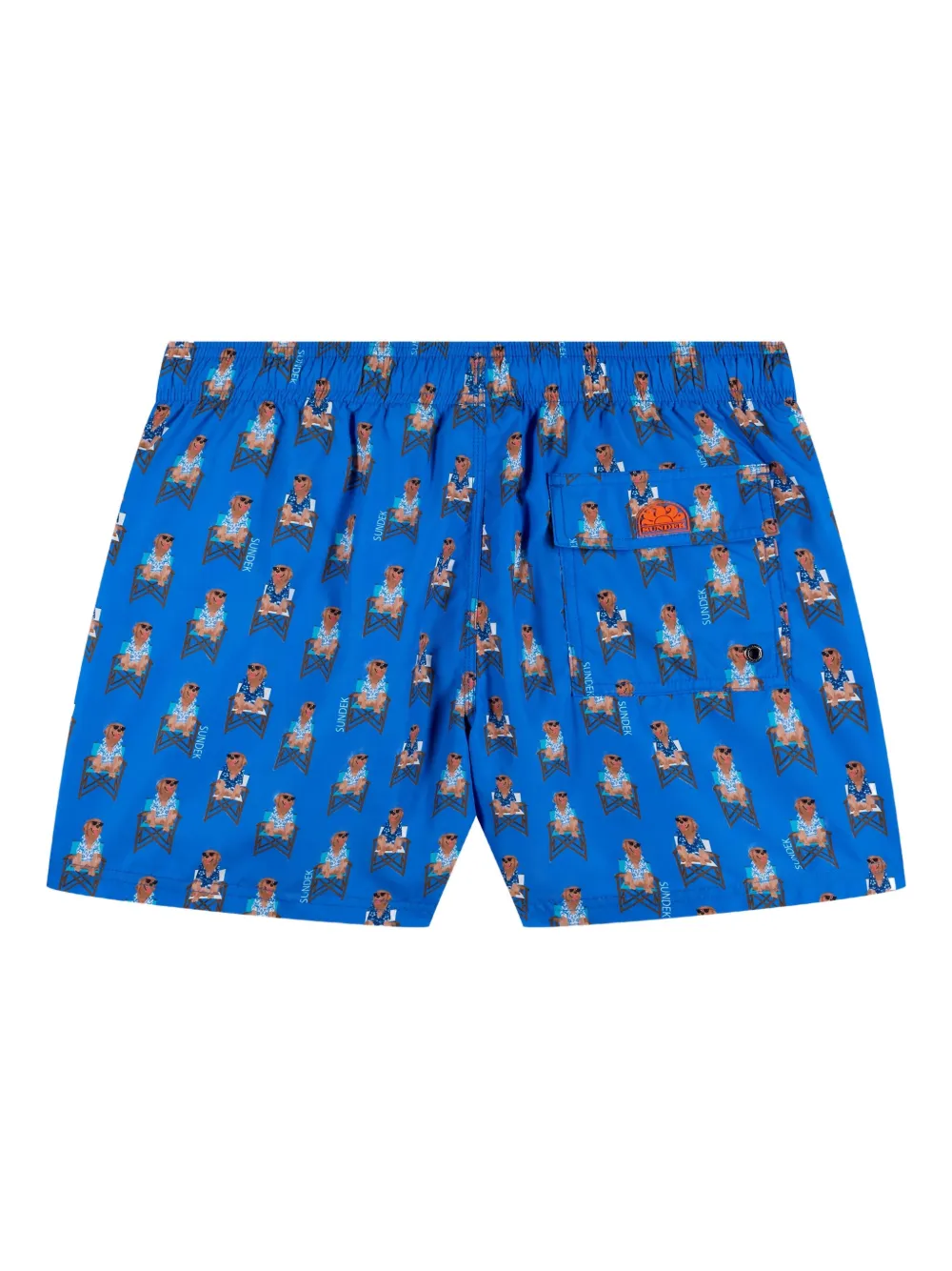 Sundek x Pelo Foundation zwembroek met hondenprint Blauw