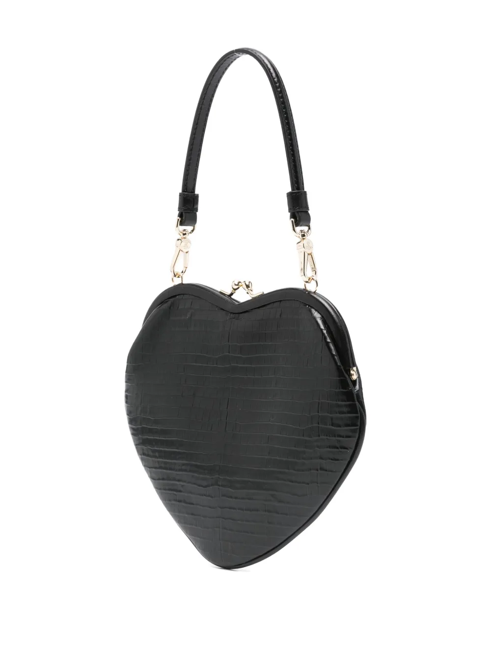 Vivienne Westwood mini Belle Heart Frame embellished bag Zwart