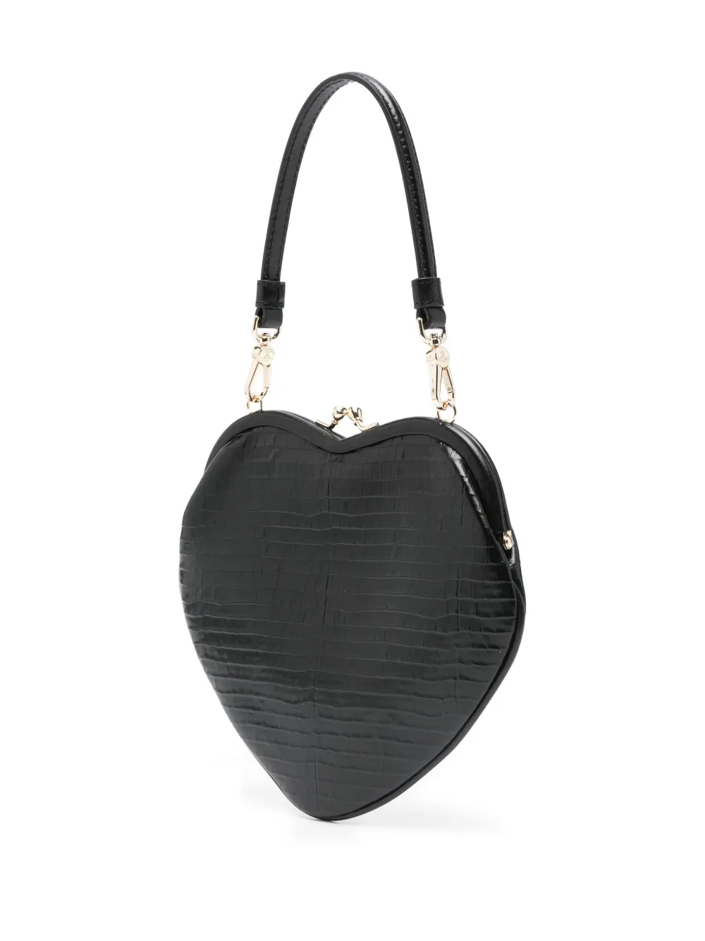 Vivienne Westwood Mini Belle Heart Frame Embellished Bag In Black