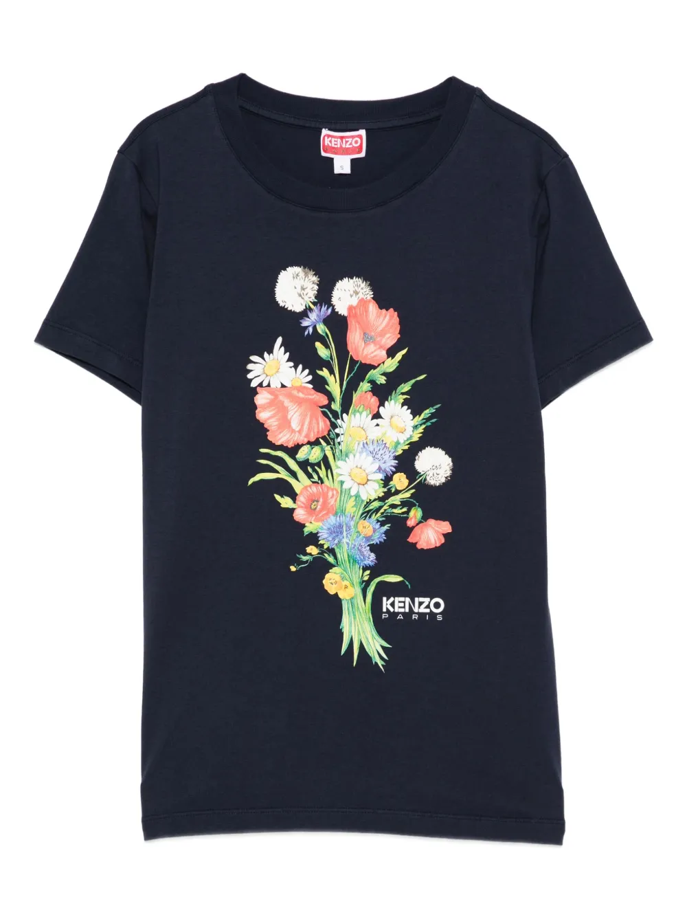 floral-print T-shirt