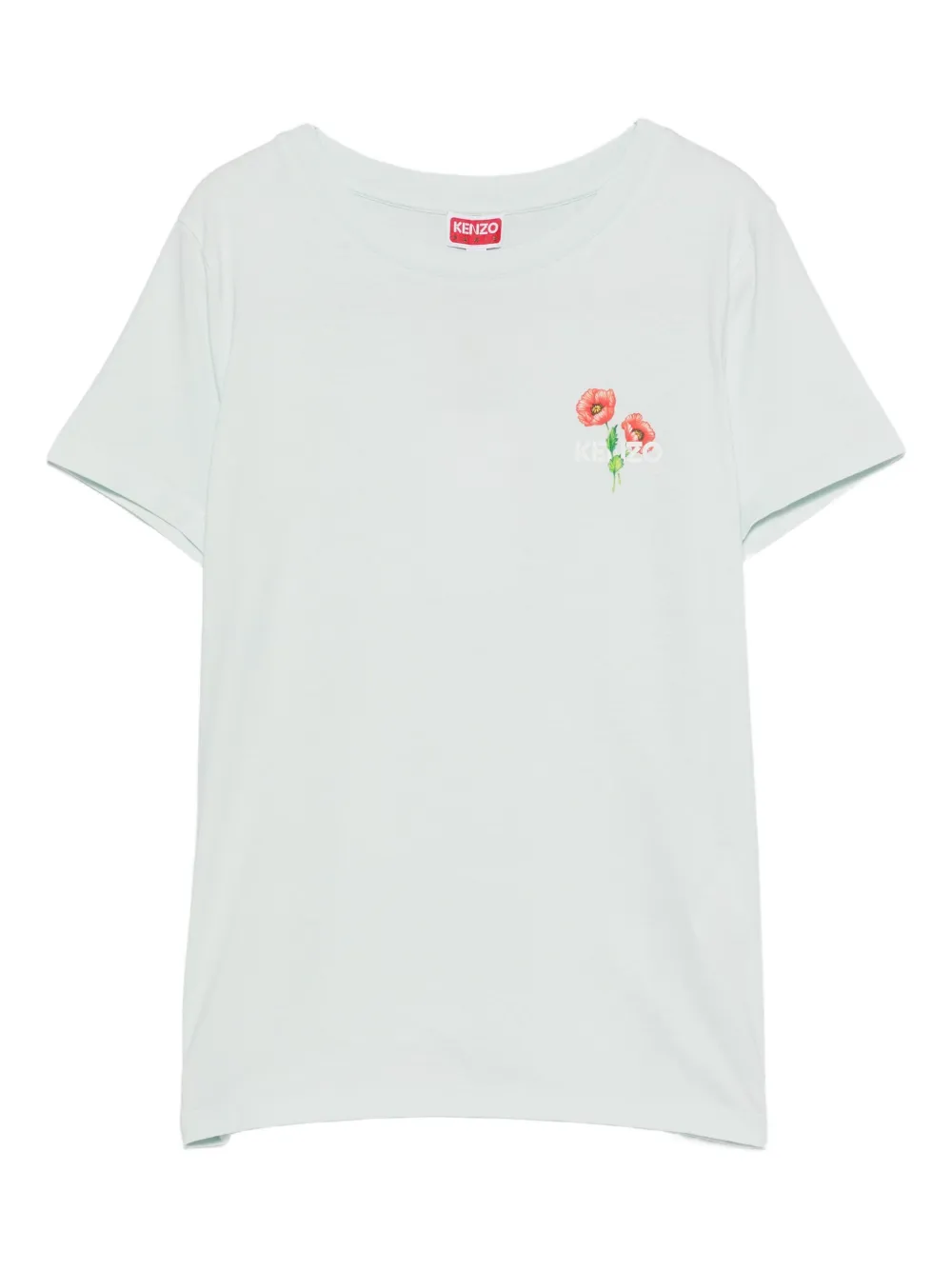 flower-print T-shirt