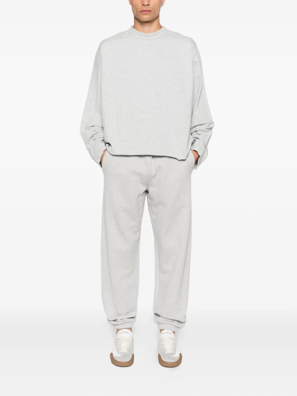 Entire Studios Elastic-cuffed Cotton Sweatpants In Gray