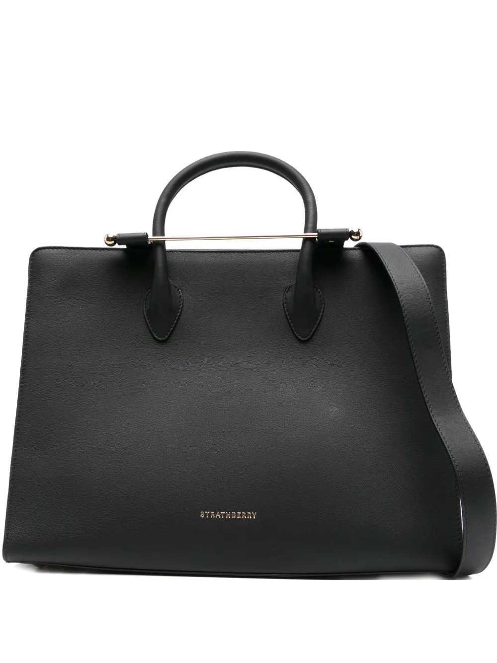 Strathberry leather tote bag | Black | Image 1
