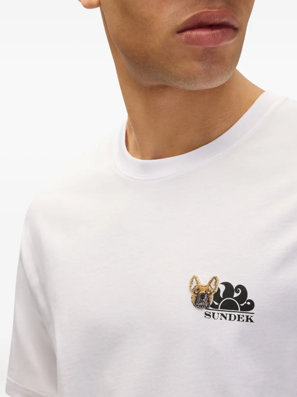 Sundek x Pelo Foundation T-shirt met borduurwerk Wit