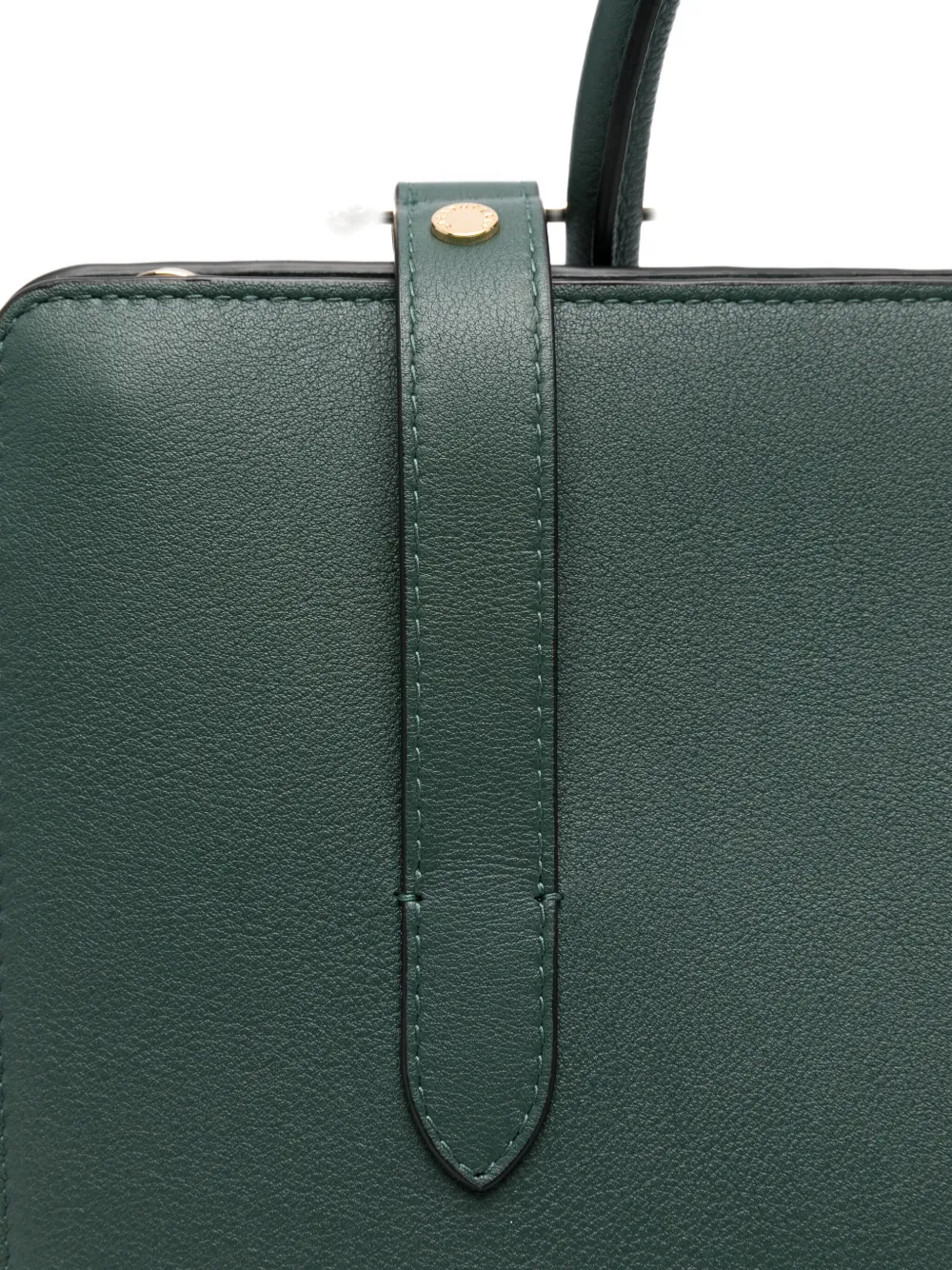 Strathberry Leather Tote Bag In Green