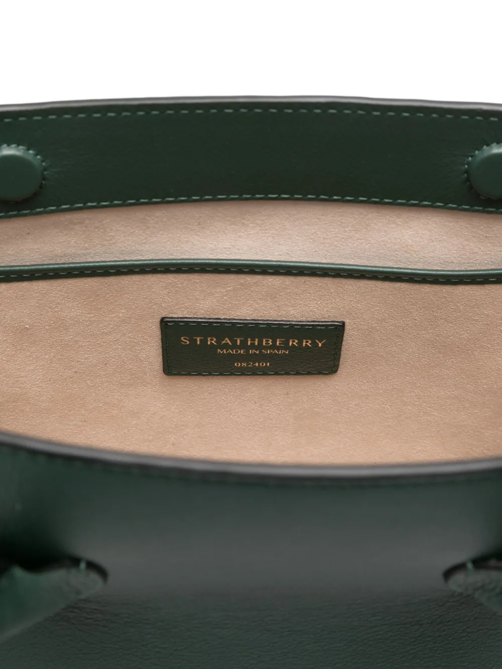 Strathberry Leather Tote Bag In Green