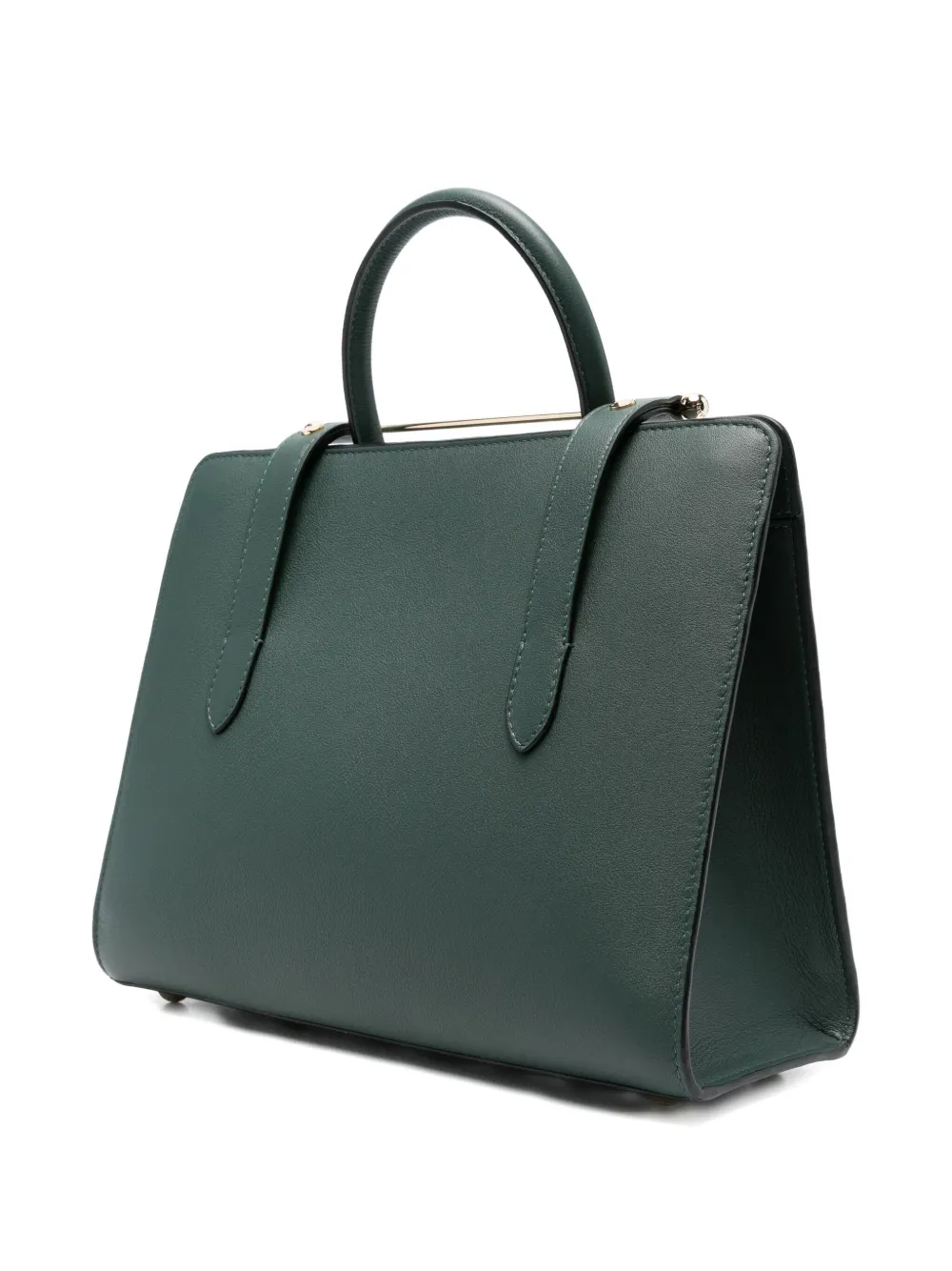 Strathberry Leather Tote Bag In Green