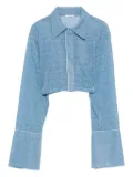 Oséree lurex cropped top - Blue