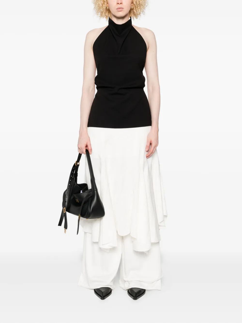 FEDERICO CINA Blouse met halternek - Zwart