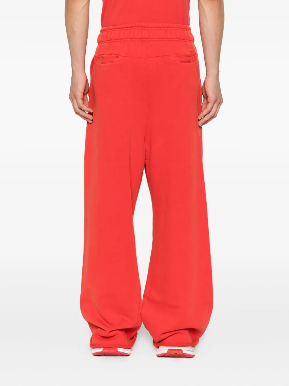 ENTIRE STUDIOS Broek met elastische tailleband en zijzak Rood