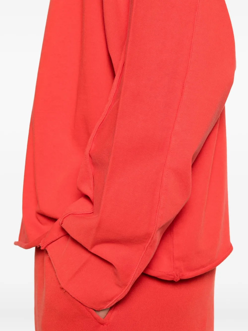 ENTIRE STUDIOS Katoenen T-shirt met gerafelde rand Rood