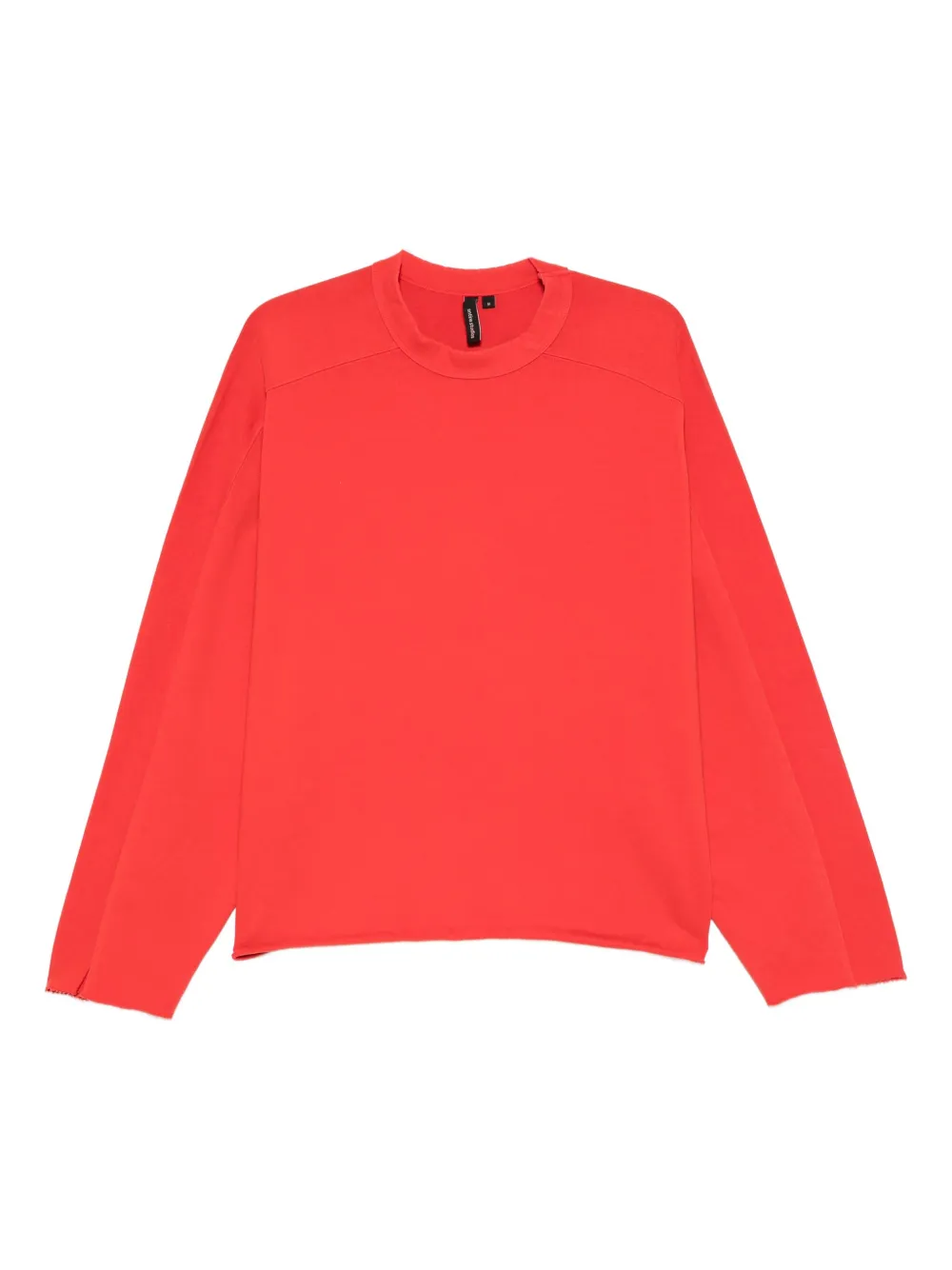 ENTIRE STUDIOS Katoenen T-shirt met gerafelde rand Rood